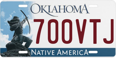 OK license plate 700VTJ