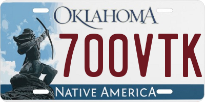OK license plate 700VTK
