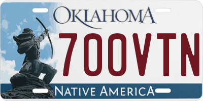 OK license plate 700VTN