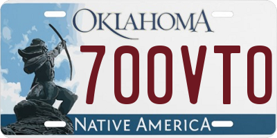 OK license plate 700VTO