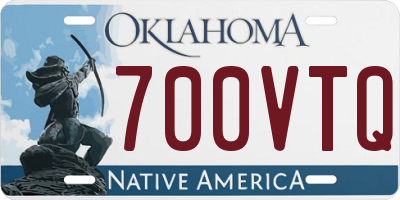OK license plate 700VTQ