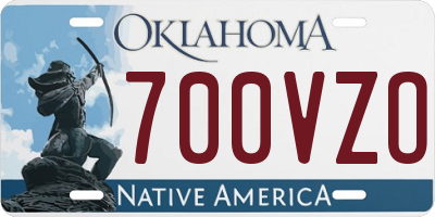 OK license plate 700VZO
