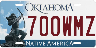 OK license plate 700WMZ