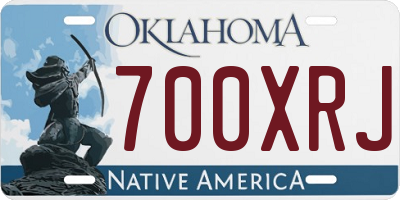OK license plate 700XRJ