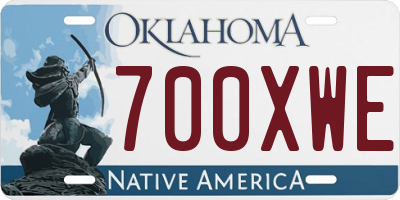 OK license plate 700XWE