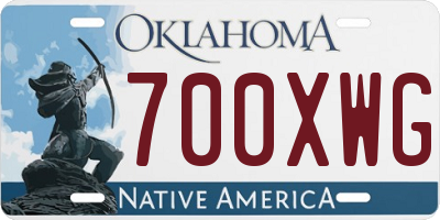 OK license plate 700XWG