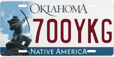 OK license plate 700YKG