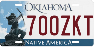 OK license plate 700ZKT