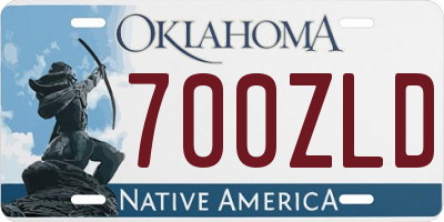OK license plate 700ZLD