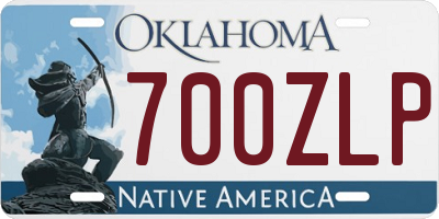 OK license plate 700ZLP