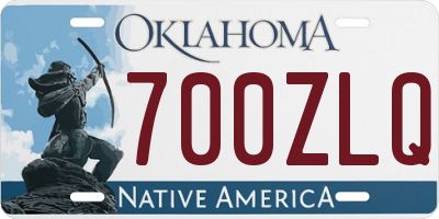 OK license plate 700ZLQ