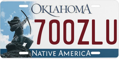 OK license plate 700ZLU