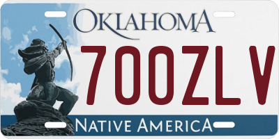 OK license plate 700ZLV
