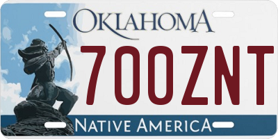 OK license plate 700ZNT