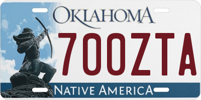OK license plate 700ZTA