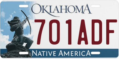 OK license plate 701ADF