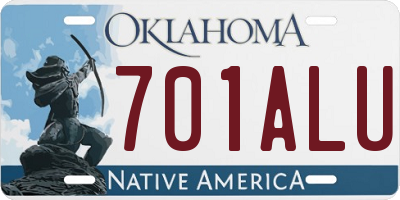 OK license plate 701ALU