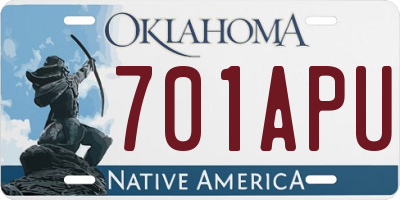 OK license plate 701APU