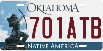 OK license plate 701ATB