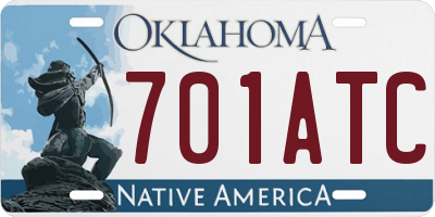 OK license plate 701ATC