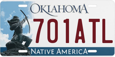 OK license plate 701ATL