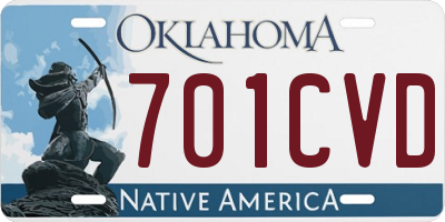 OK license plate 701CVD