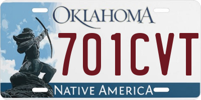 OK license plate 701CVT