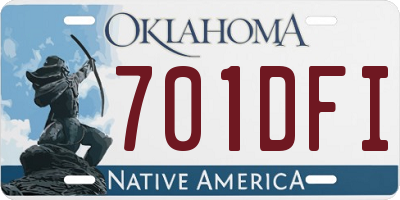 OK license plate 701DFI