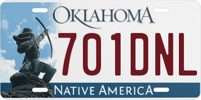 OK license plate 701DNL