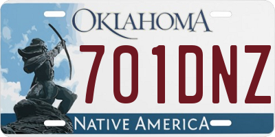 OK license plate 701DNZ