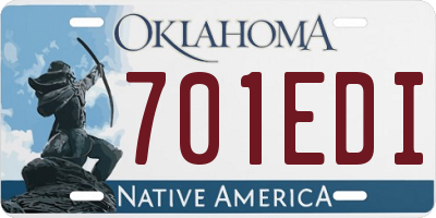 OK license plate 701EDI
