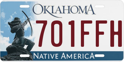 OK license plate 701FFH