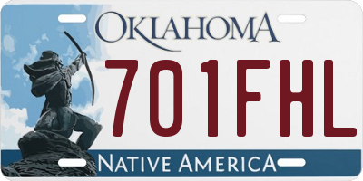 OK license plate 701FHL