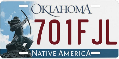 OK license plate 701FJL