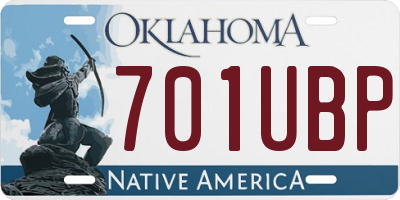 OK license plate 701UBP