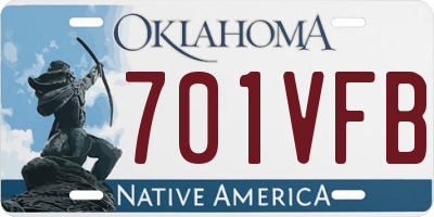 OK license plate 701VFB