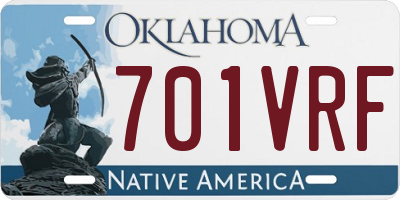 OK license plate 701VRF