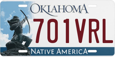 OK license plate 701VRL