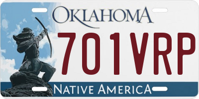 OK license plate 701VRP