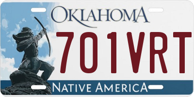 OK license plate 701VRT