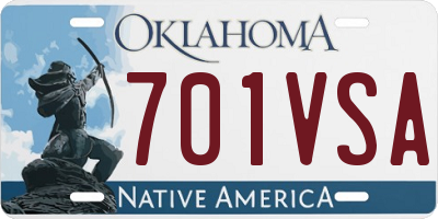 OK license plate 701VSA