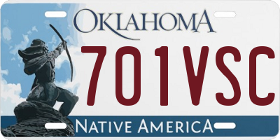 OK license plate 701VSC