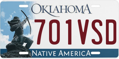 OK license plate 701VSD