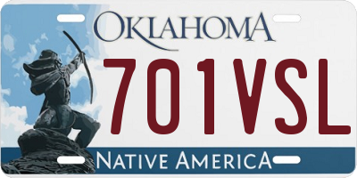 OK license plate 701VSL