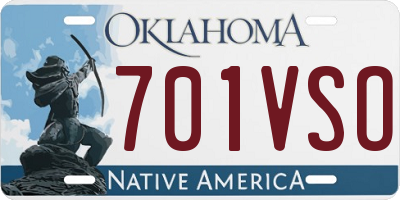 OK license plate 701VSO