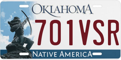 OK license plate 701VSR