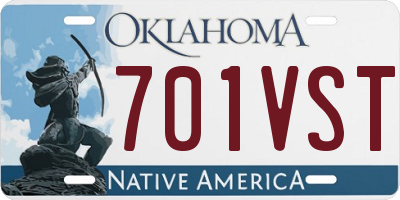 OK license plate 701VST