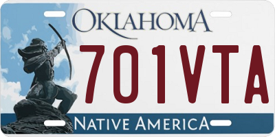 OK license plate 701VTA