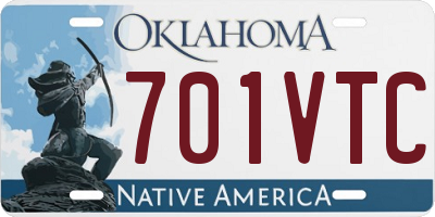 OK license plate 701VTC