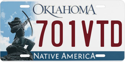 OK license plate 701VTD
